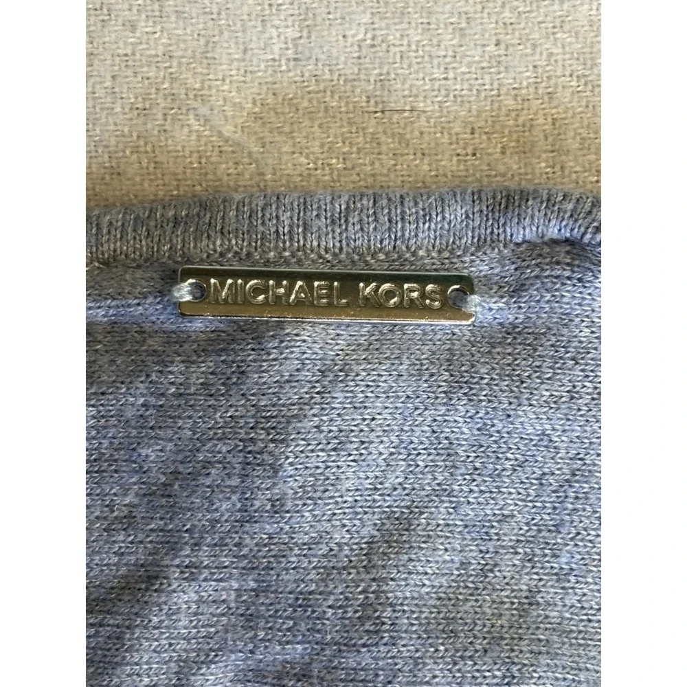 Michael Kors Knit‎ Tunic Sweater Long Sleeve Size M Round Neck Blue